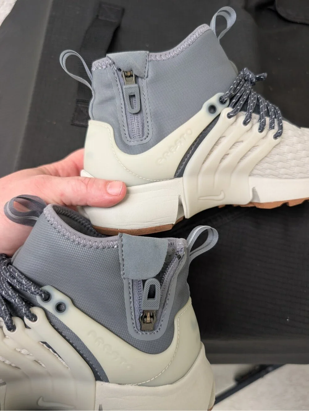 Nike Air Presto Mid Utility Women's Size 8 Light Bone Off White Silver Gorpcore